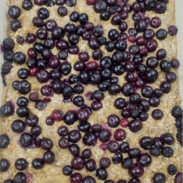 vegan blueberry oat cake