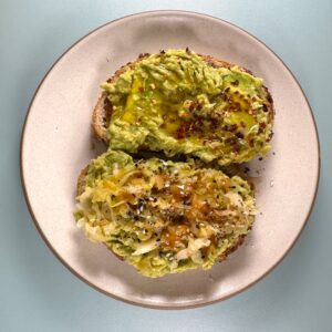 sweet and savory avocado toast