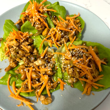 vegan tofu lettuce wraps