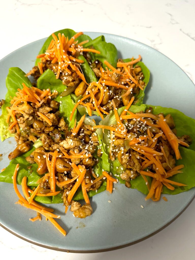 vegan tofu lettuce wraps