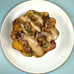 vegan stuffed acorn squash