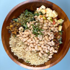 apple kale quinoa salad vegan